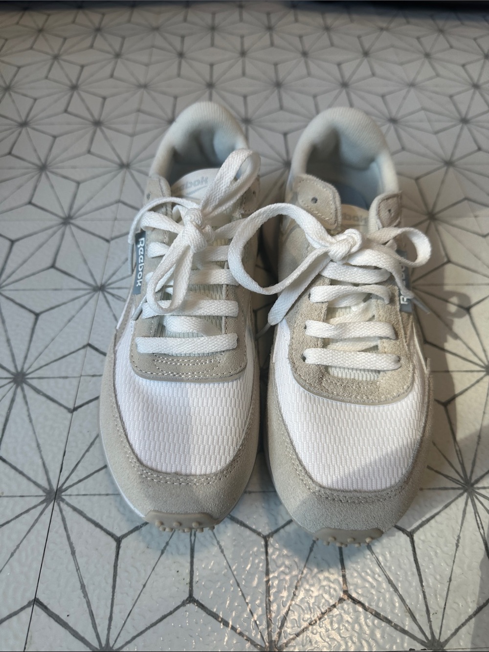 Reebok White and Light Gray Women's Sneakers